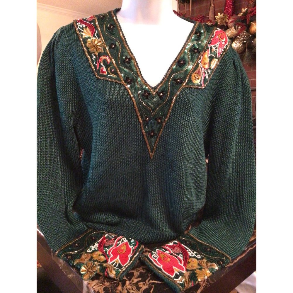 Vintage Women's Sequin Sweater by Elizabeth